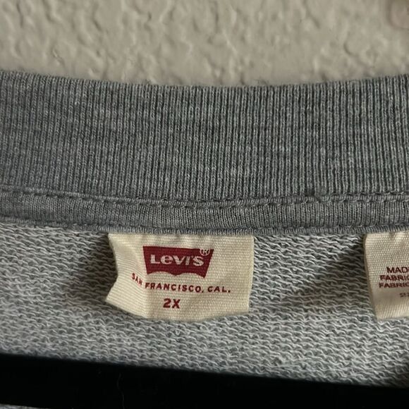 Levi’s NWT Sz 2XL light grey  logo sweatshirt - Picture 9 of 10